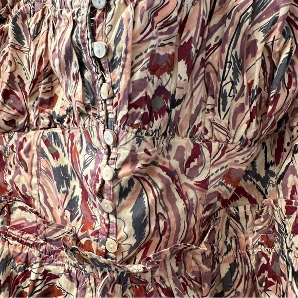 𝅺House of Harlow 1960 Teresa Purple Paisley Puff Sleeve Maxi Dress size medium - Picture 5 of 14